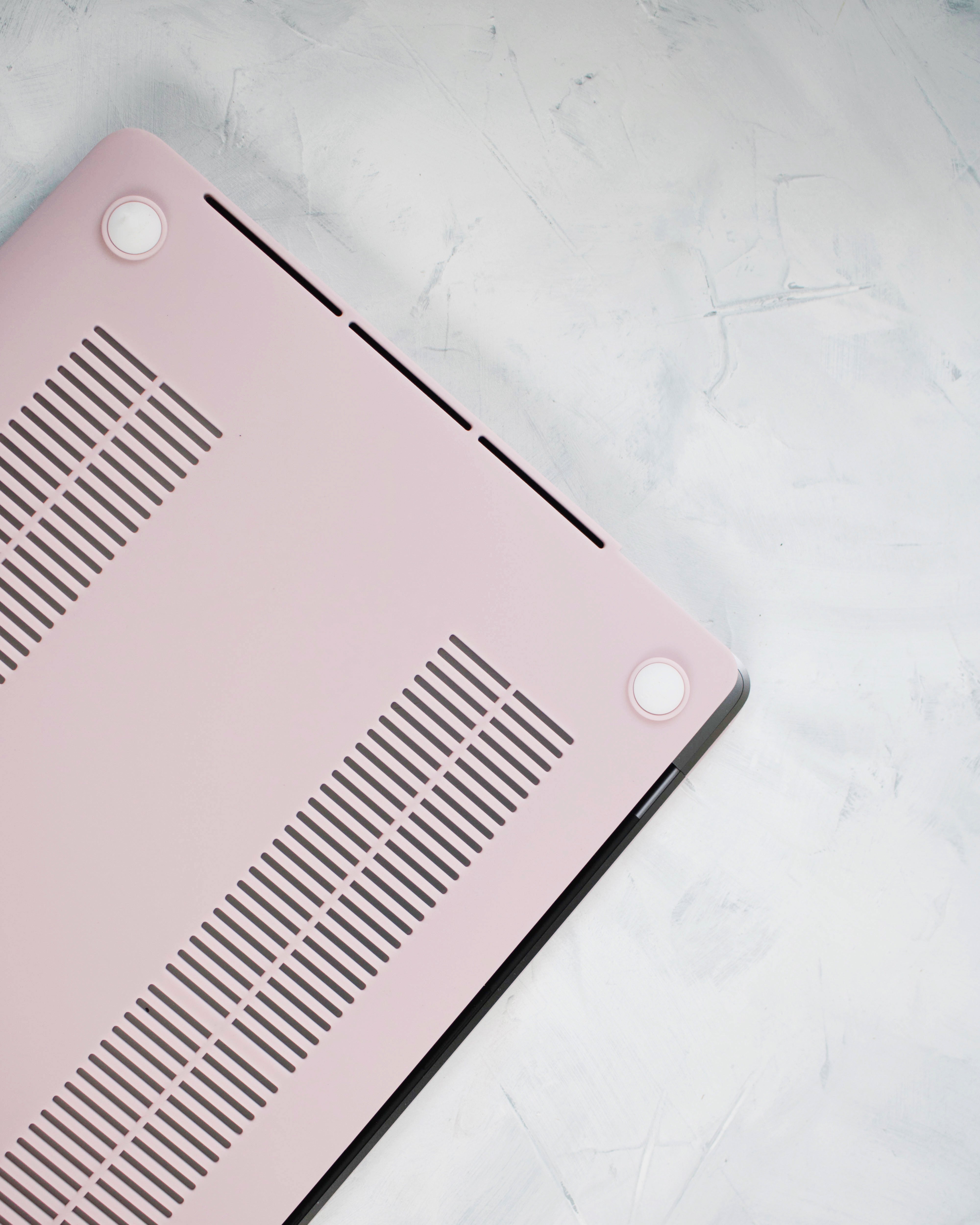 Pink and White Marble Macbook Case