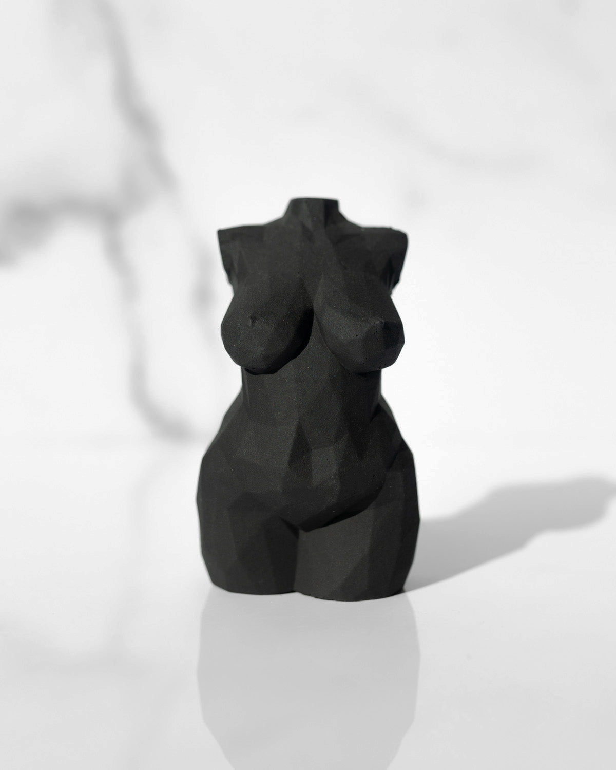 Noir Hera Geometric Concrete Goddess Statue
