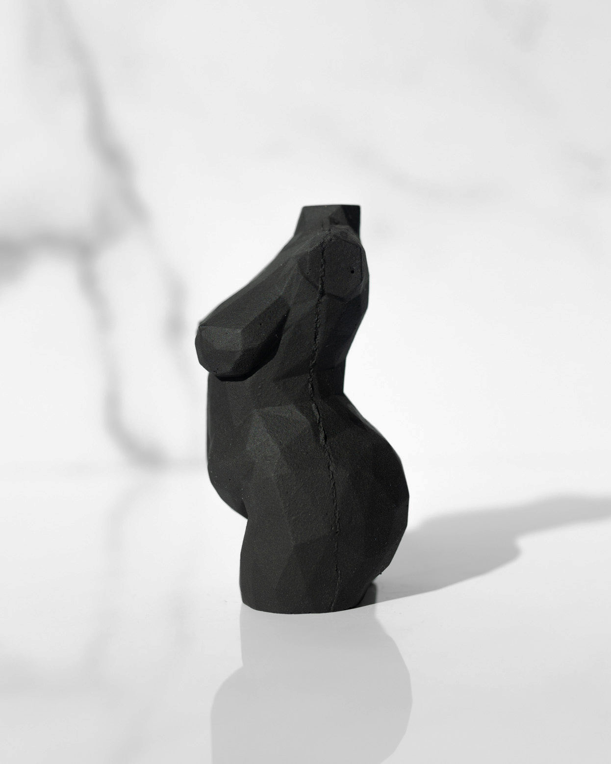 Noir Hera Geometric Concrete Goddess Statue