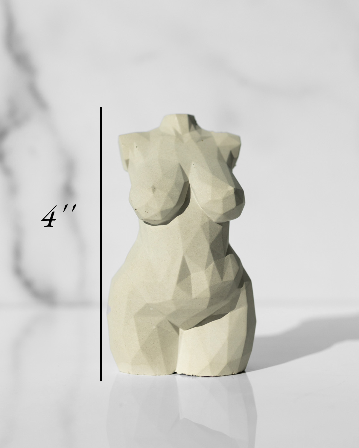 Noir Hera Geometric Concrete Goddess Statue