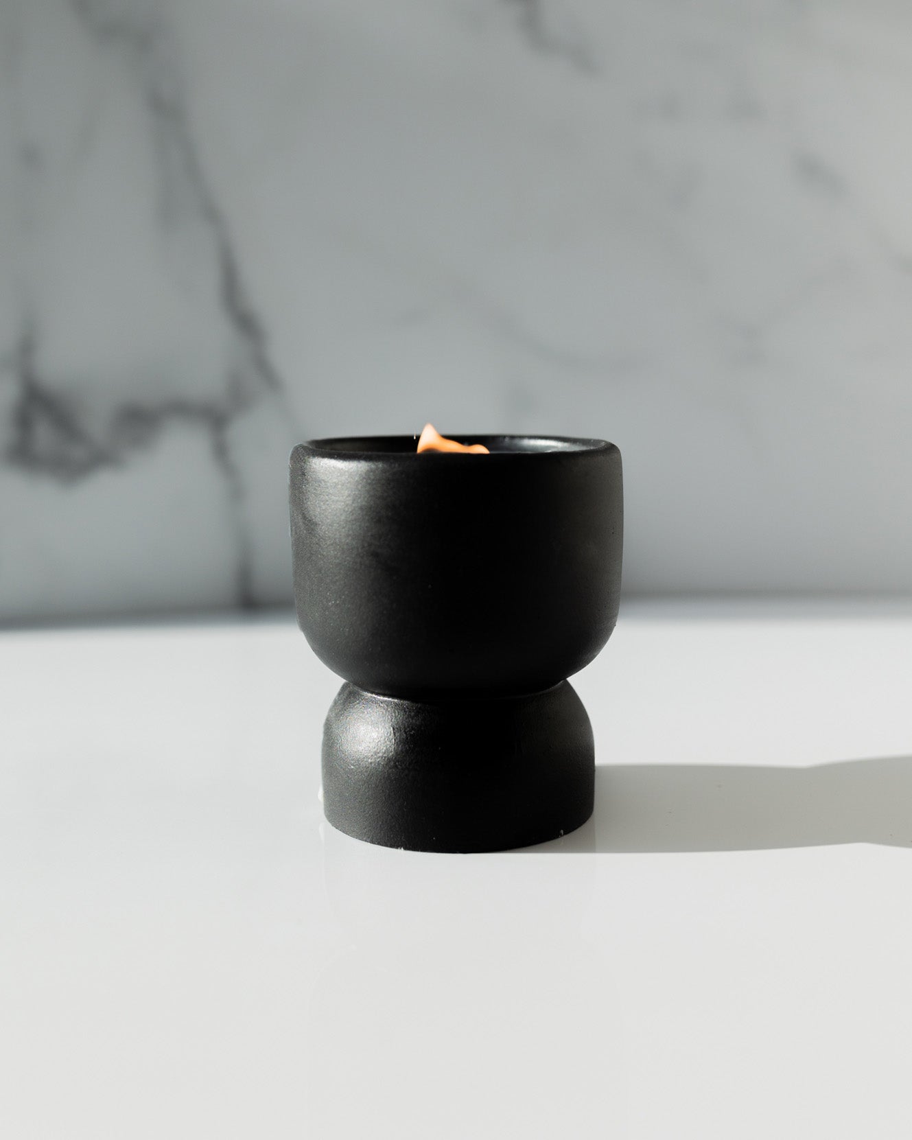 Live By The Sun Coconut Soy Candle - Black Pedestal