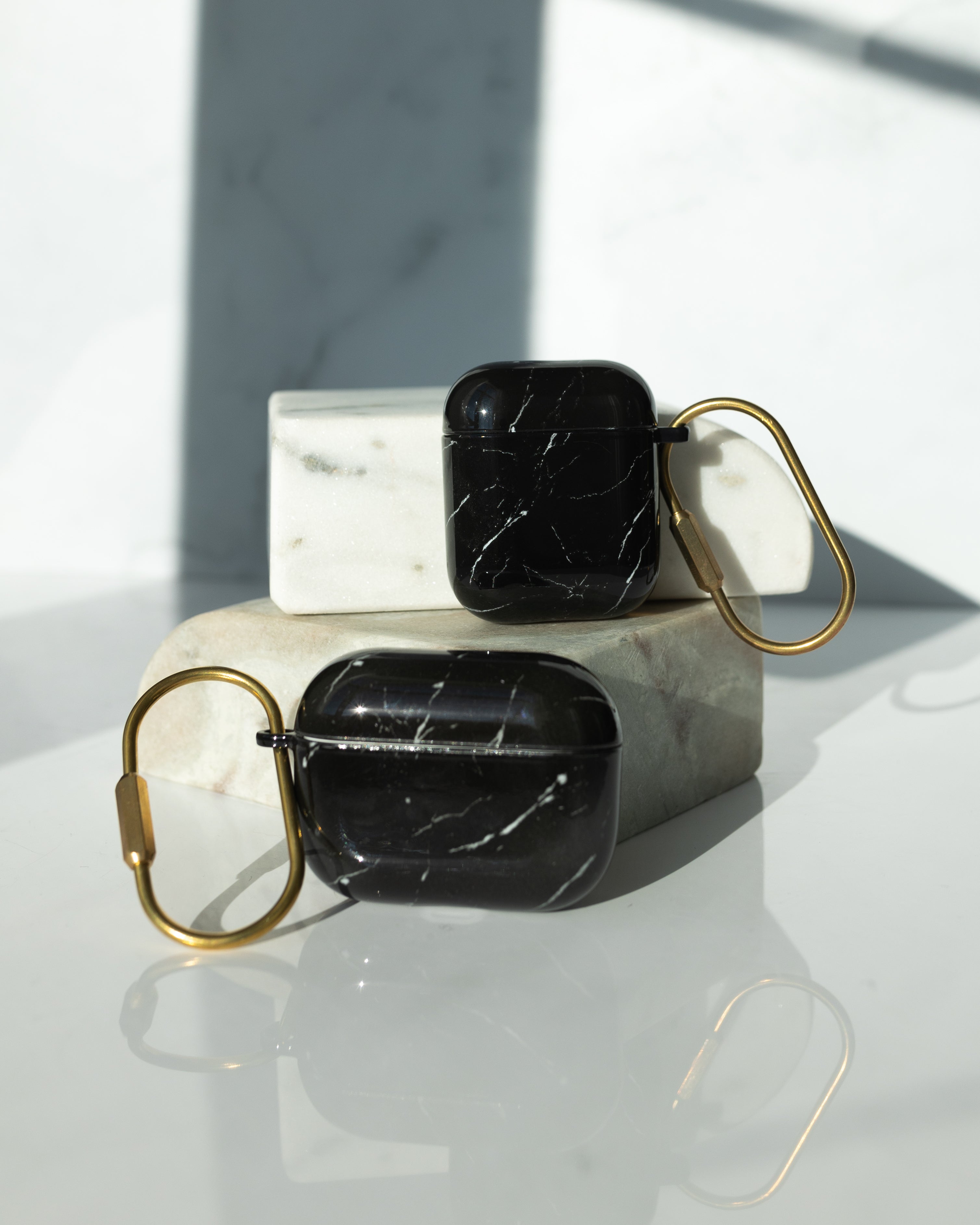 Black Marble Airpod Case