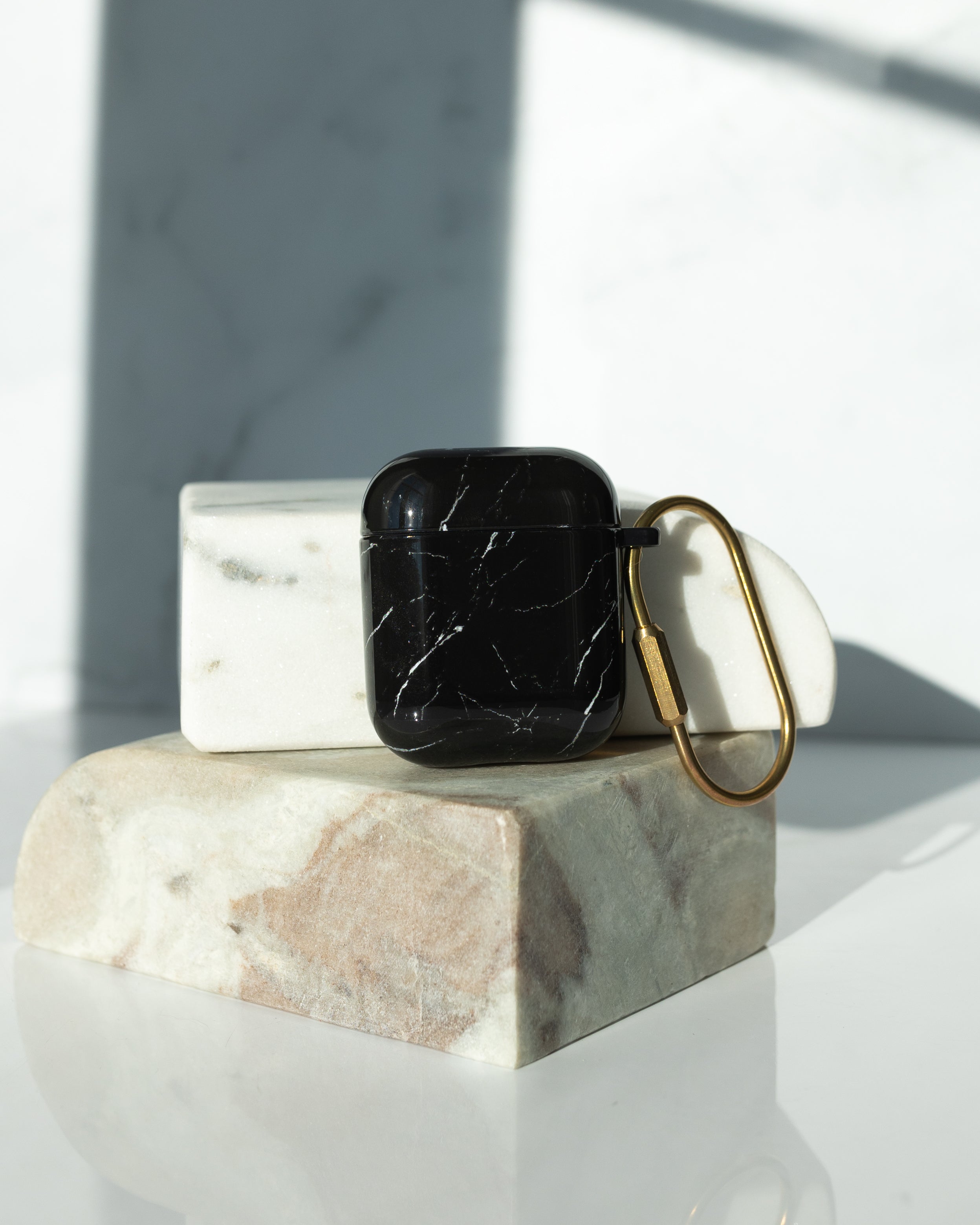 Black Marble Airpod Case