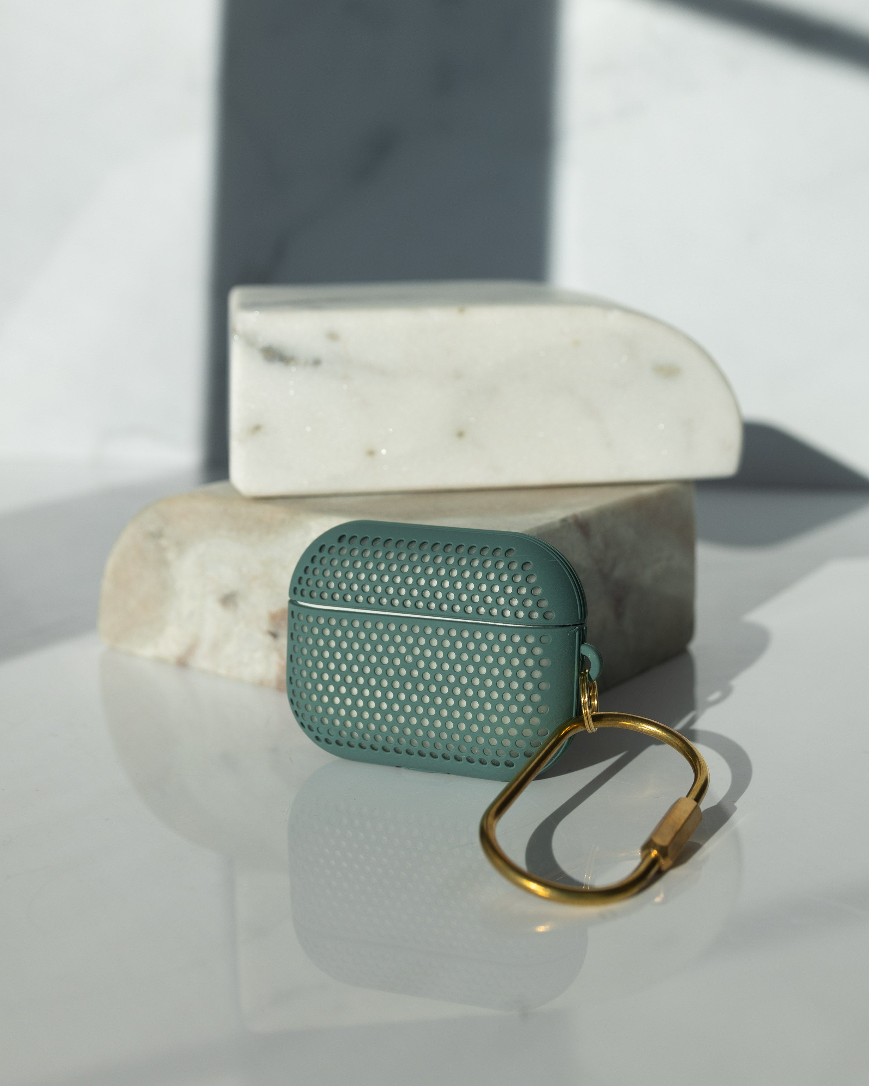 Mesh Matte Green Airpod Case