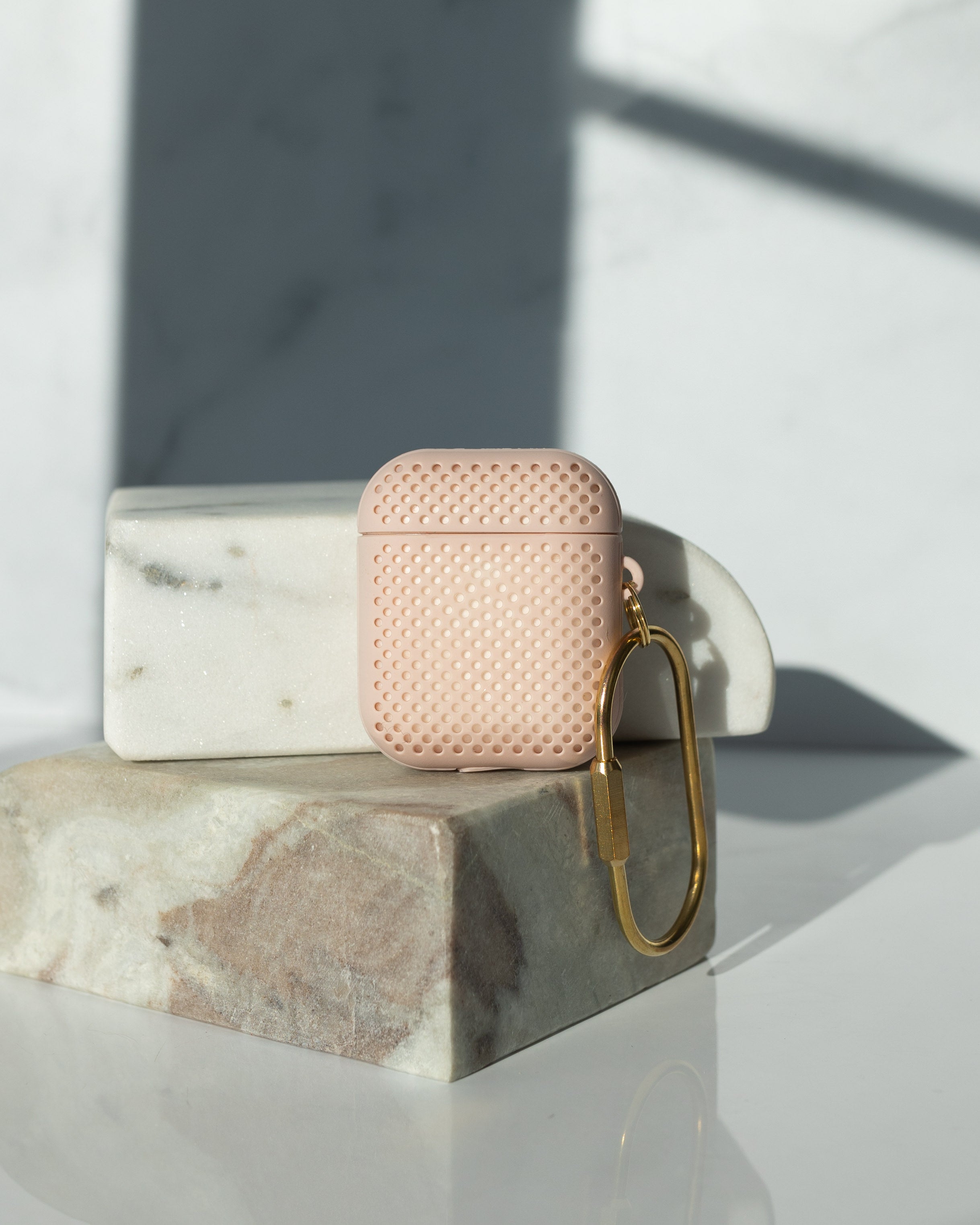 Mesh Matte Pink Airpod Case