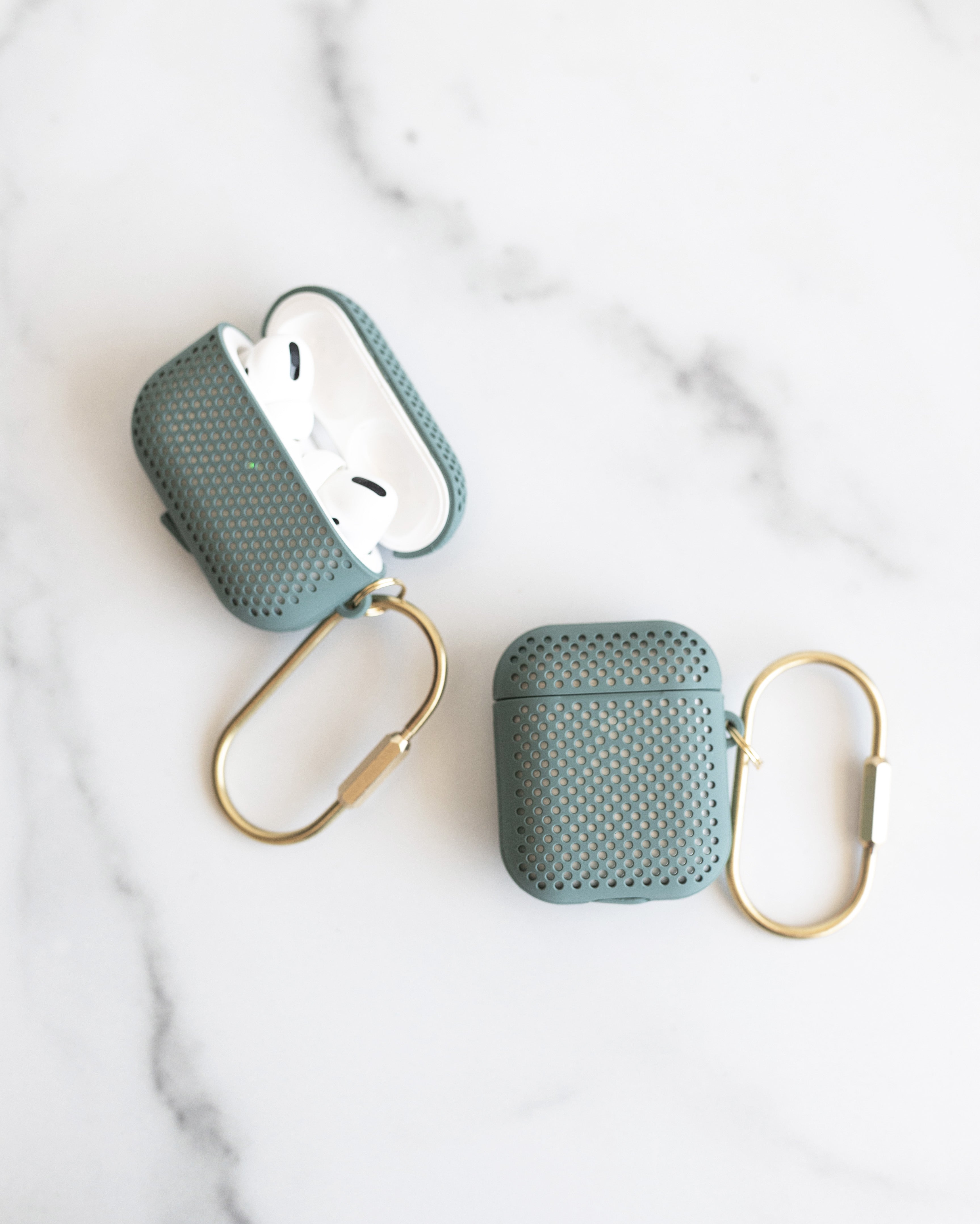 Mesh Matte Green Airpod Case