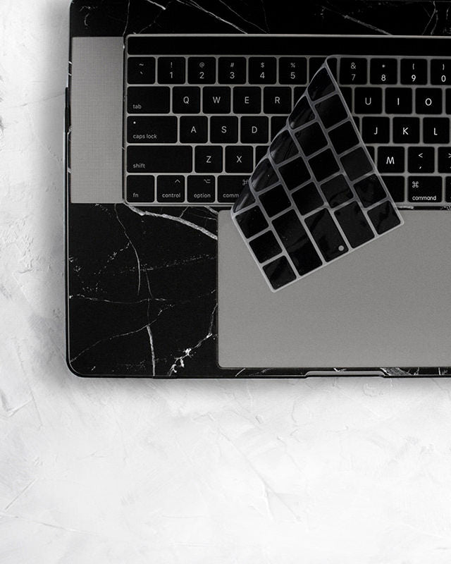Black Out Marble Macbook Case