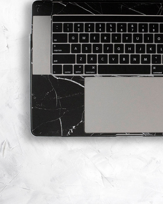 Black Out Marble Macbook Case