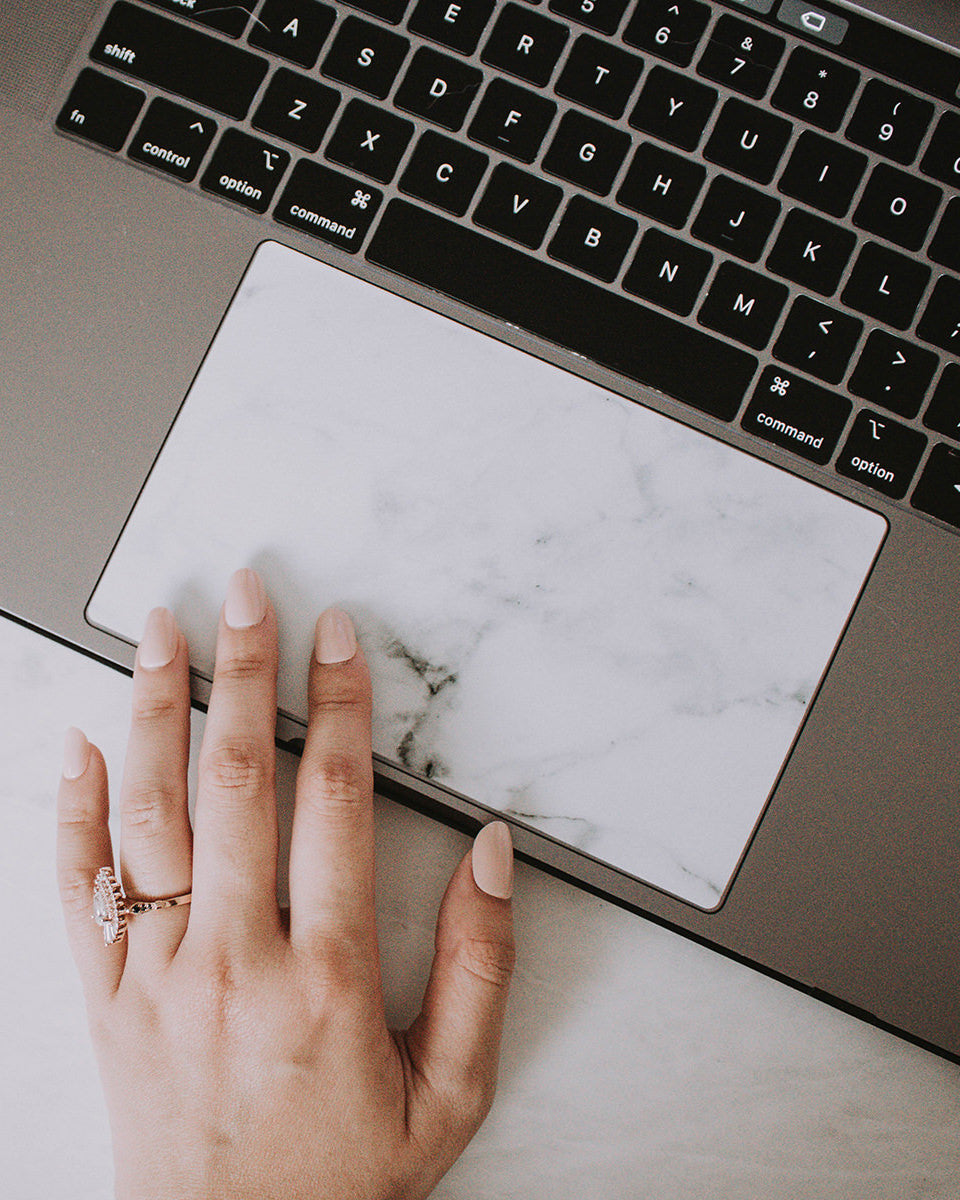 White Marble Vinyl TrackPad