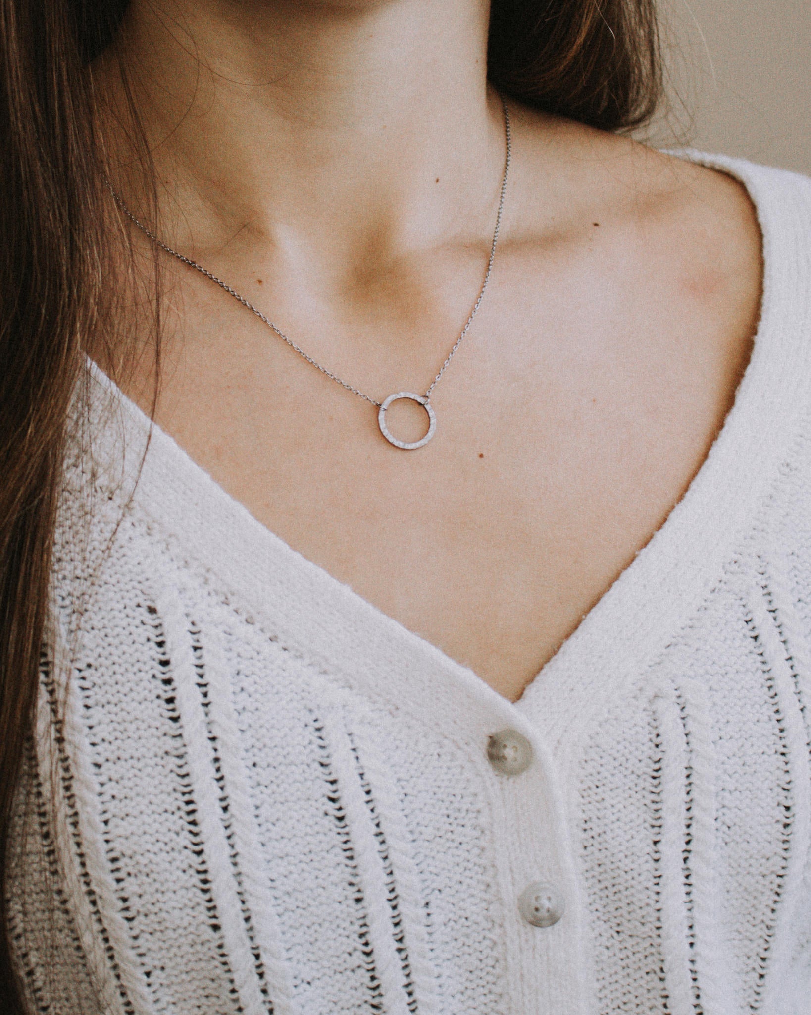 Hammered Circle Necklace
