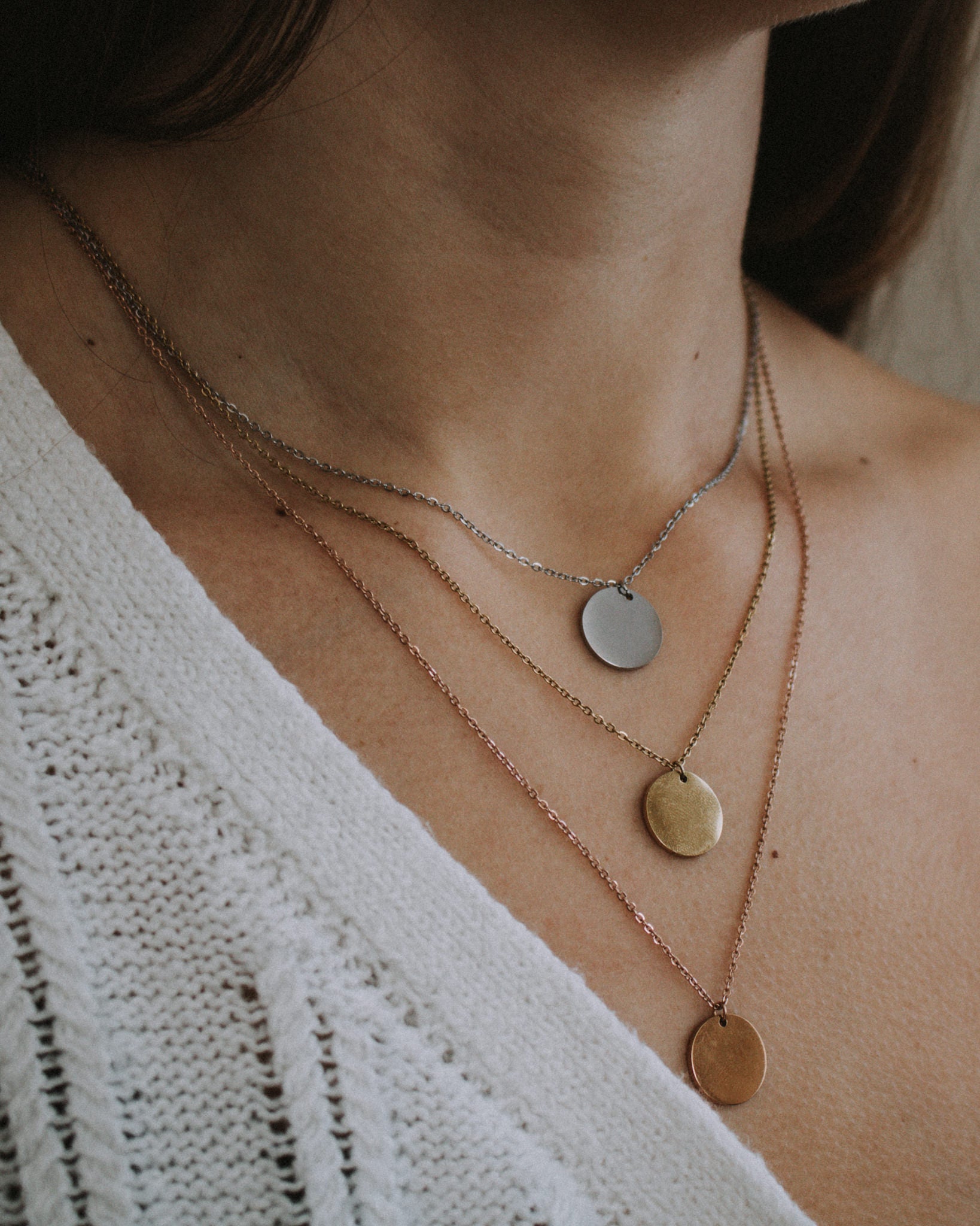 Disc Circle Necklace