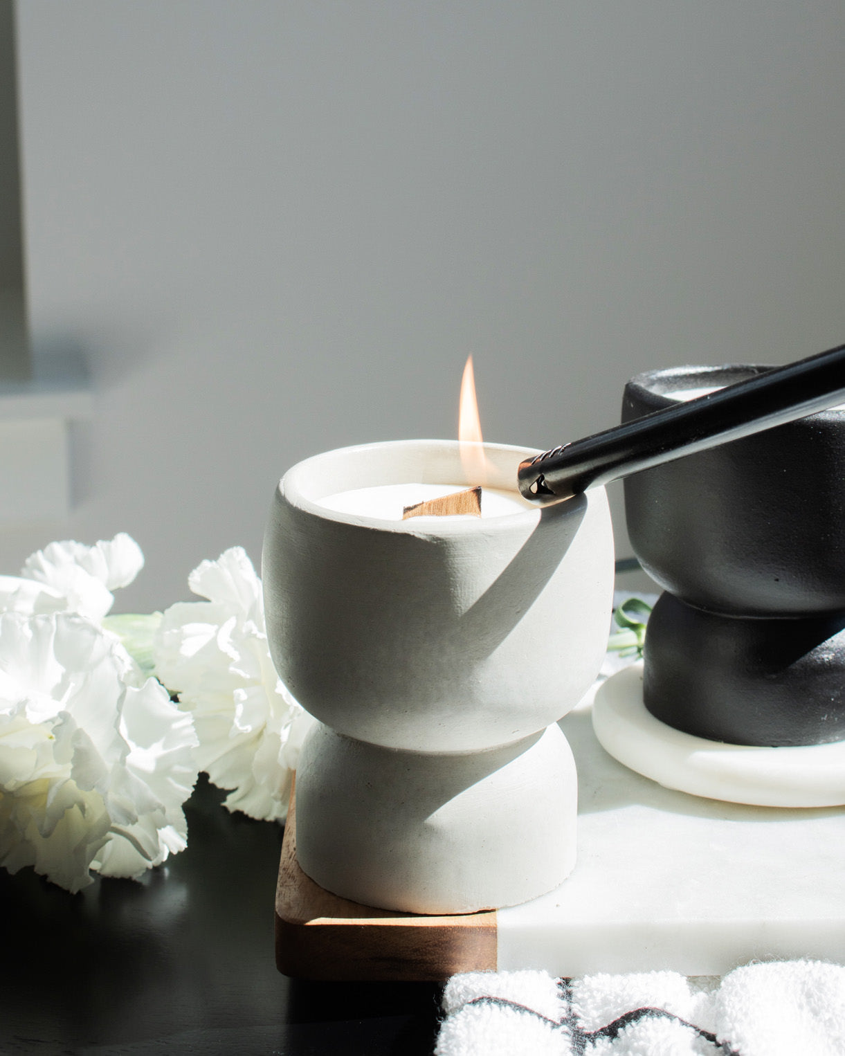 100% Homebody Coconut Soy Candle - Concrete Pedestal