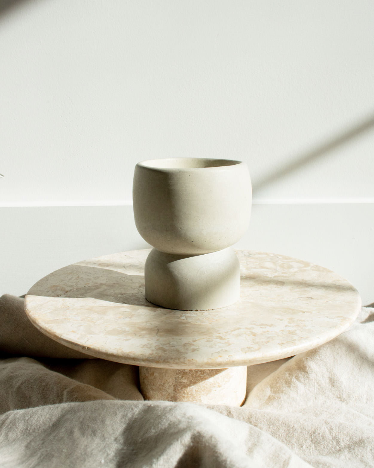 Live By The Sun Coconut Soy Candle - Concrete Pedestal