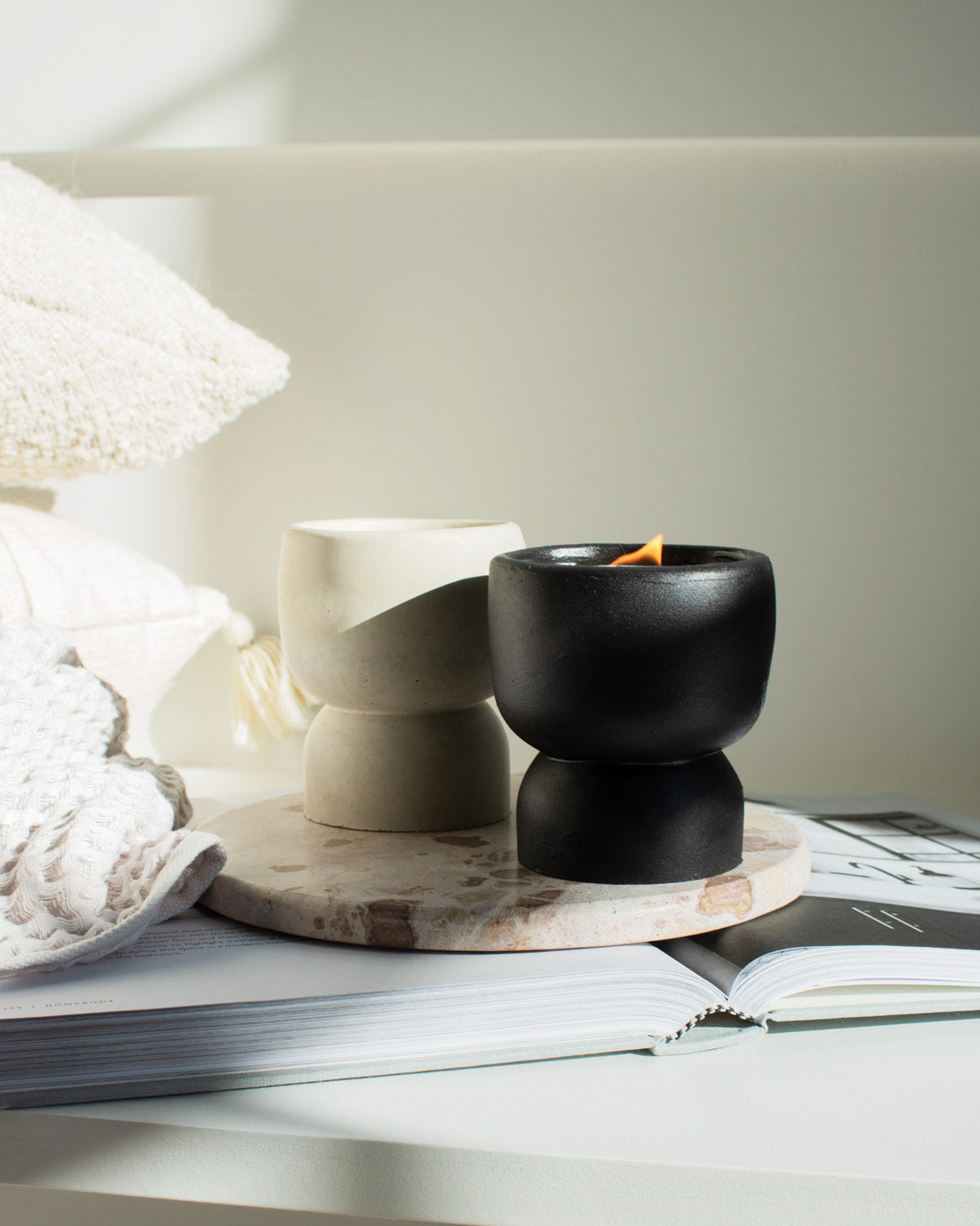 Spruce It Up Coconut Soy Candle - Concrete Pedestal