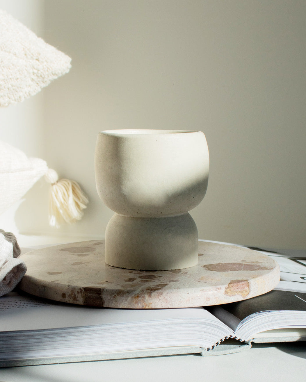 Spruce It Up Coconut Soy Candle - Concrete Pedestal