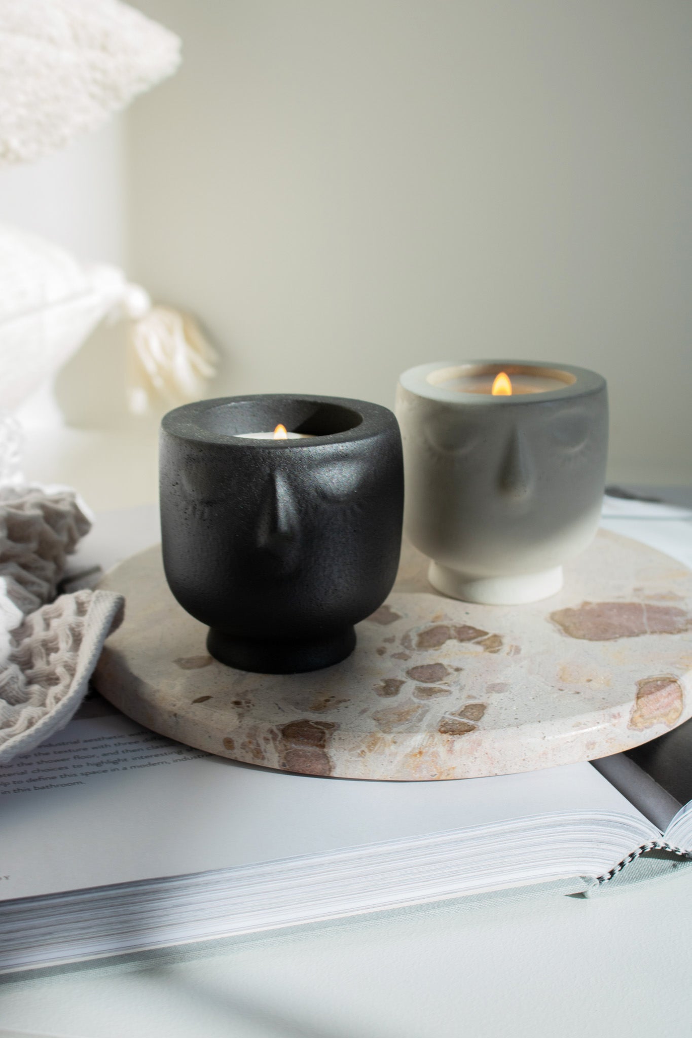 Spruce It Up Coconut Soy Candle  -  Modern Face Vessel