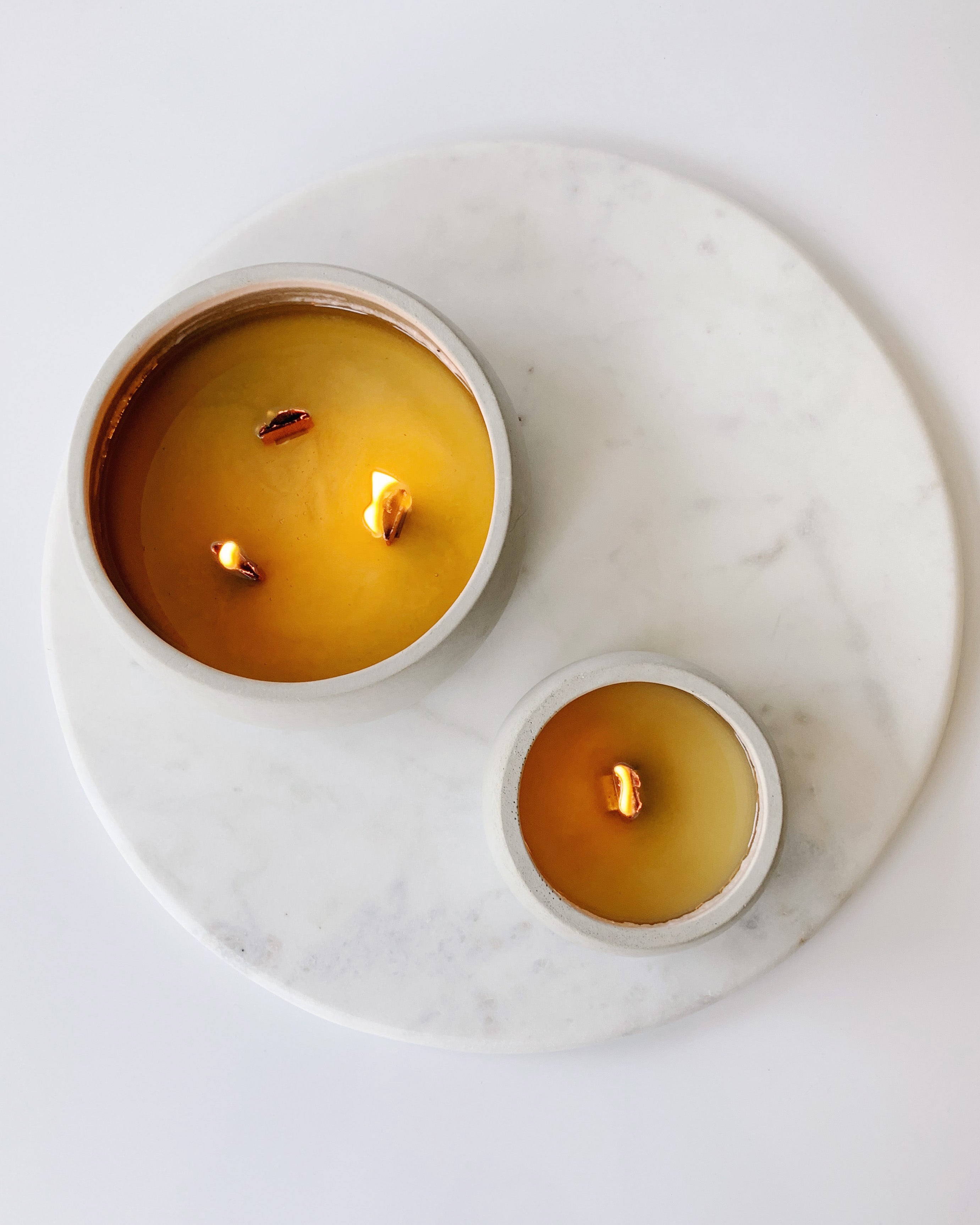 Fall Breeze Coconut Soy Candle - Concrete Wooden Wick Vessel