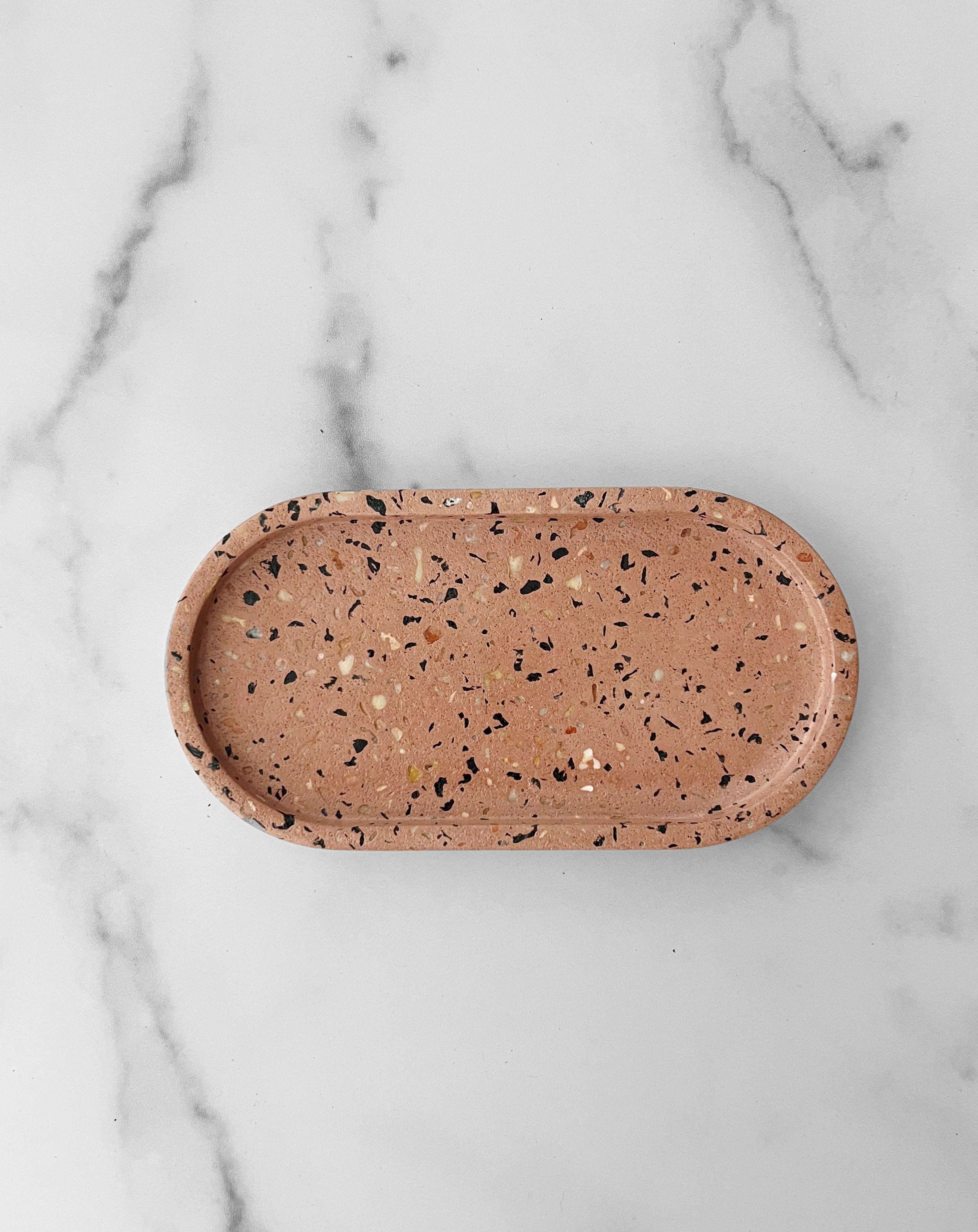 Terrazzo Concrete Oval Tray