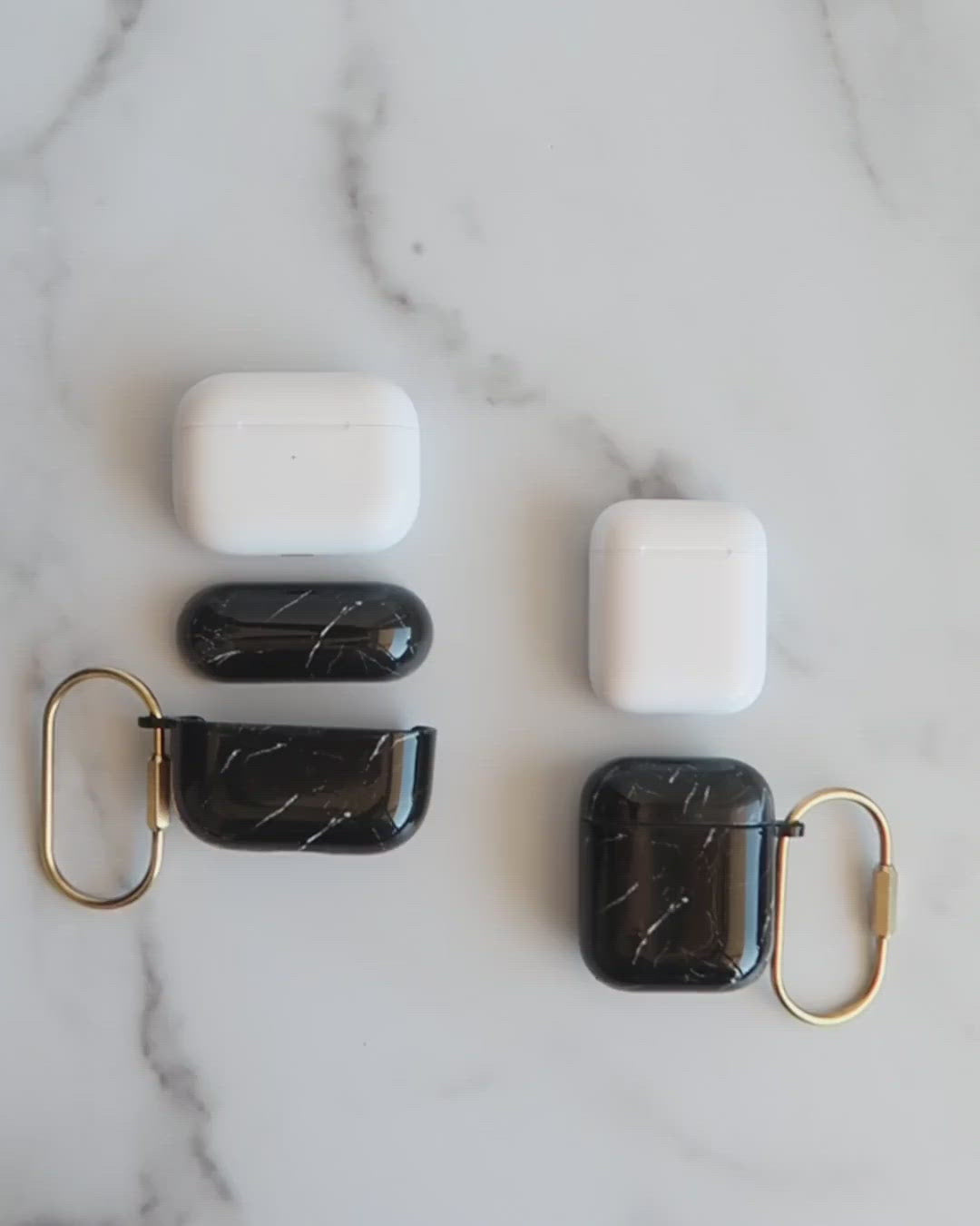 Black Marble Airpod Case