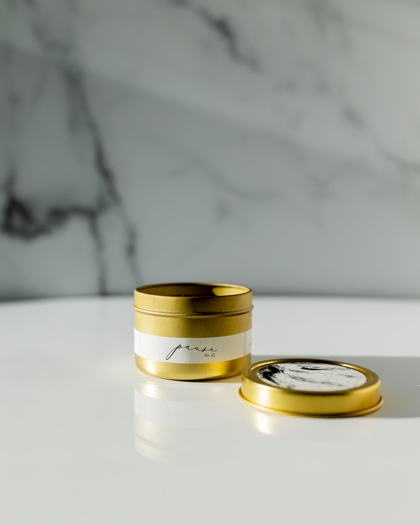 Pause Gold Travel Tin Candle