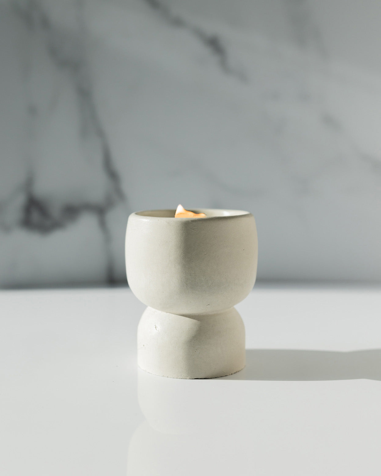 Good Vibes Coconut Soy Candle - Concrete Pedestal