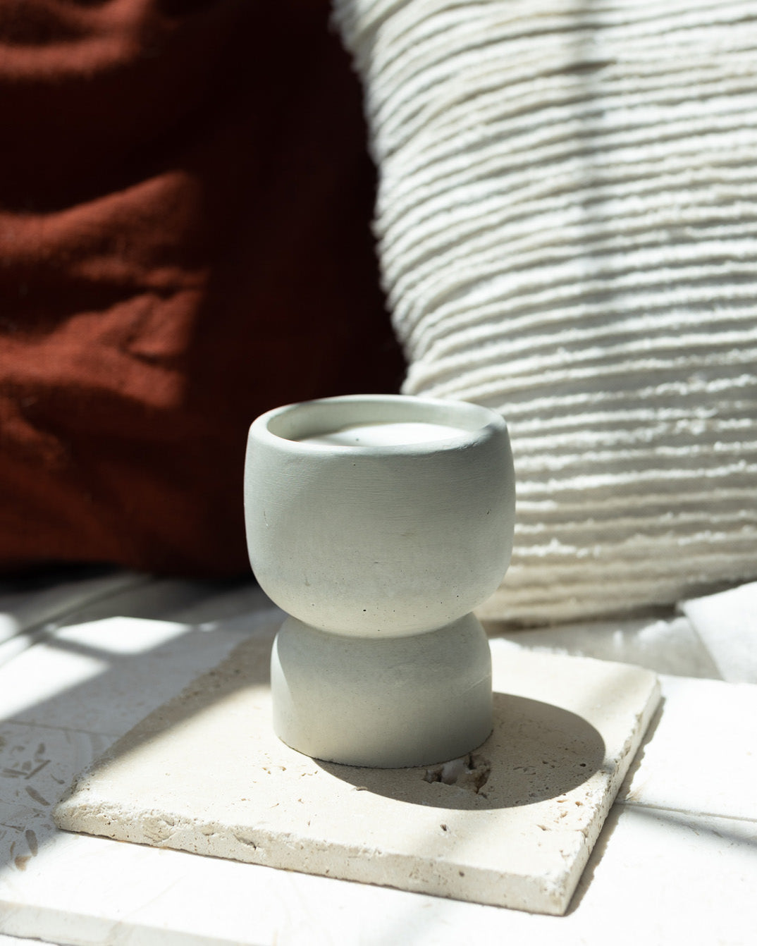 But First Sleep Coconut Soy Candle - Concrete Pedestal