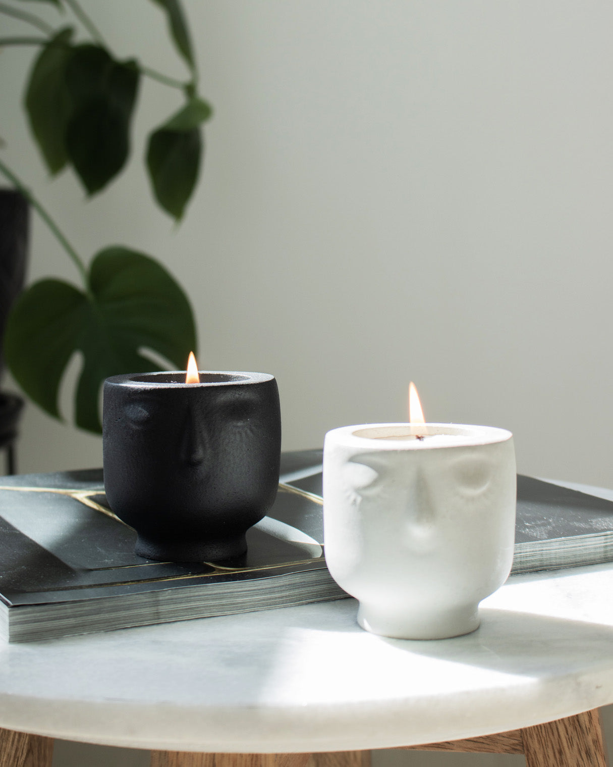 Take a Hike Coconut Soy Candle -  Modern Face Vessel Noir