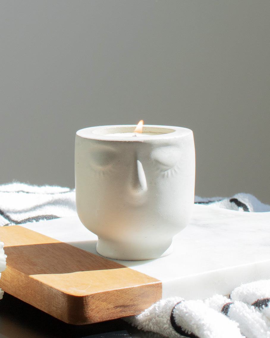 100% HomeBody Coconut Soy Candle -  Modern Face Vessel