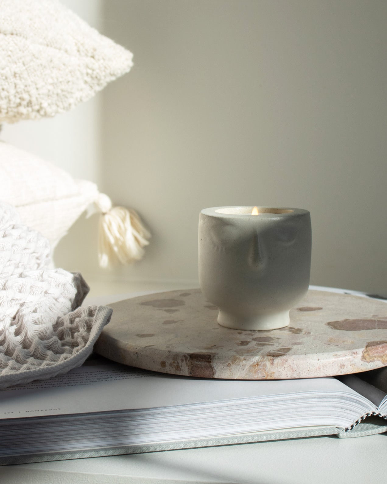 Spruce It Up Coconut Soy Candle  -  Modern Face Vessel