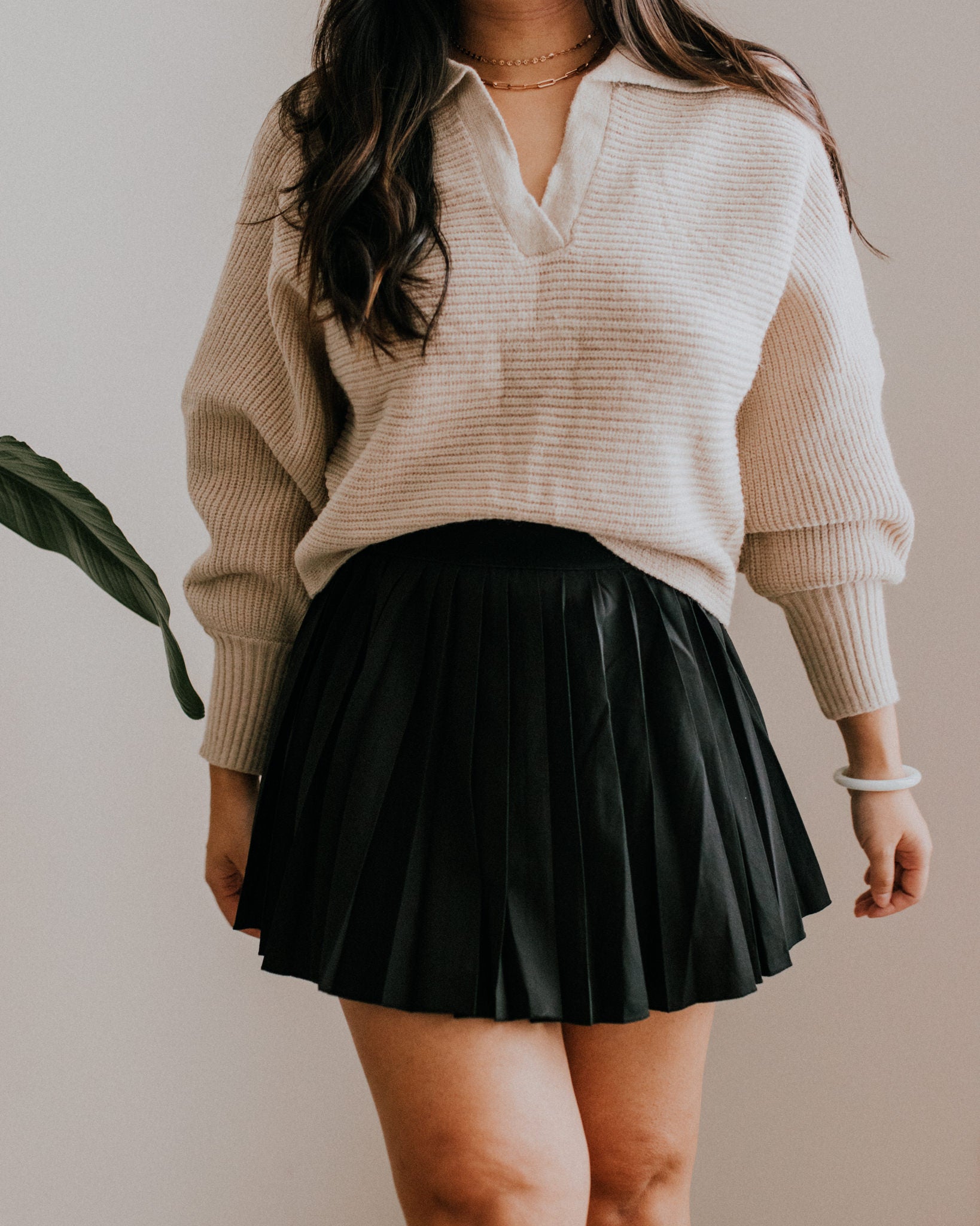 Black Pleated Tennis Skort